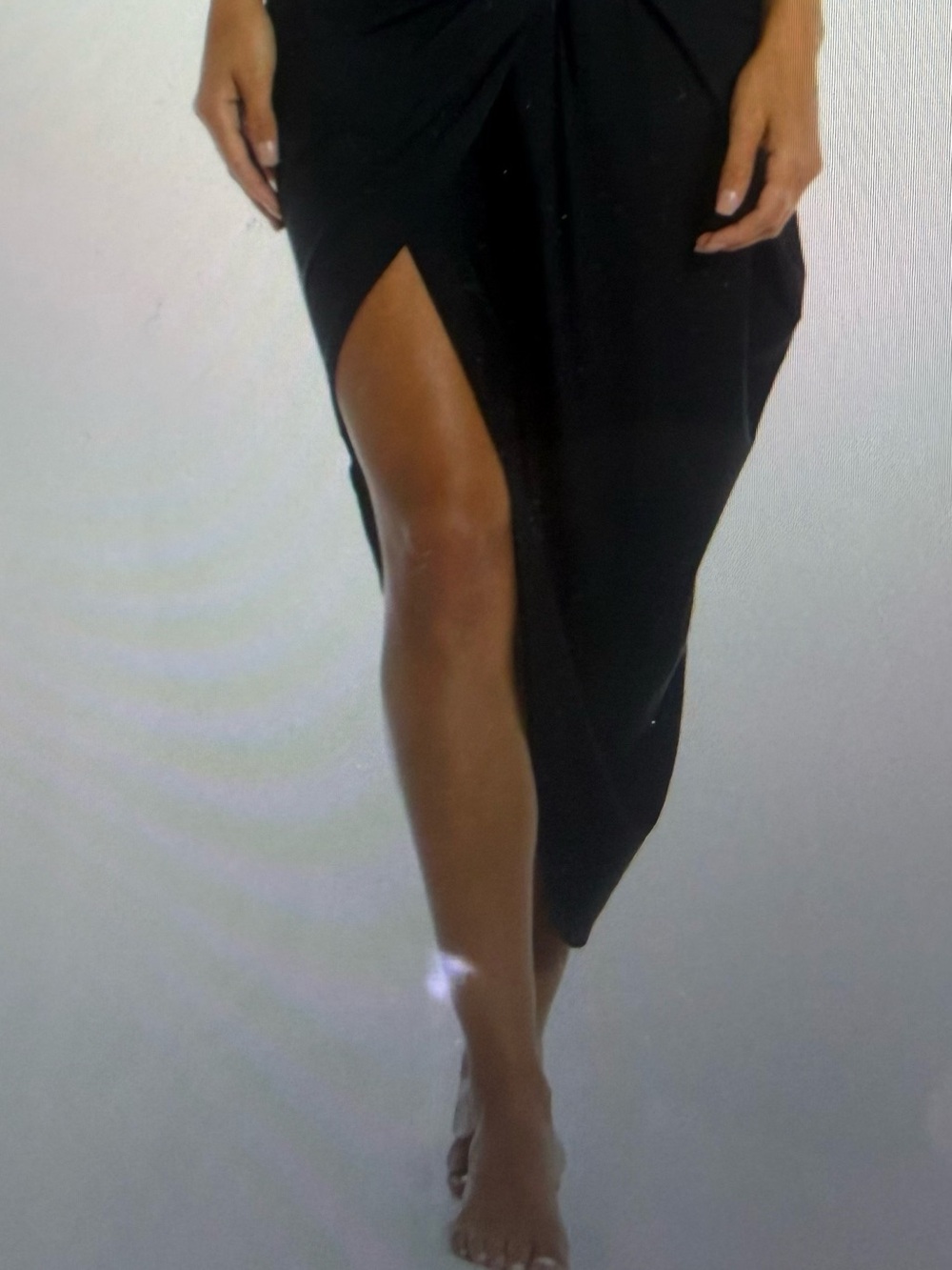 Black High-Slit coverup  Skirt